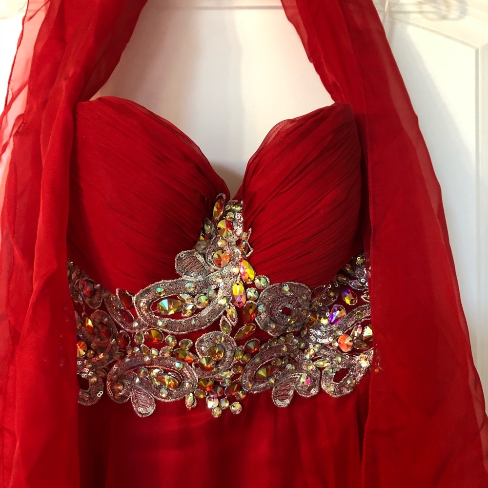 Prom dress- red